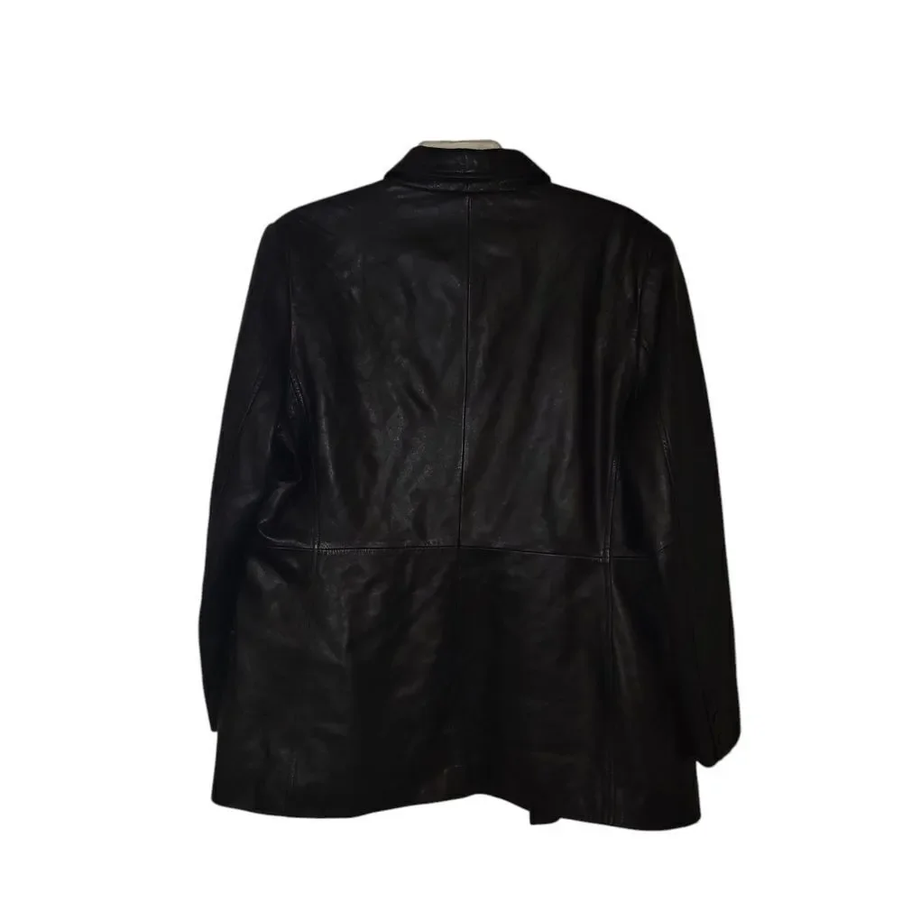 GOLDEN BEAR Elegant Black Leather Jacket SIZE XL